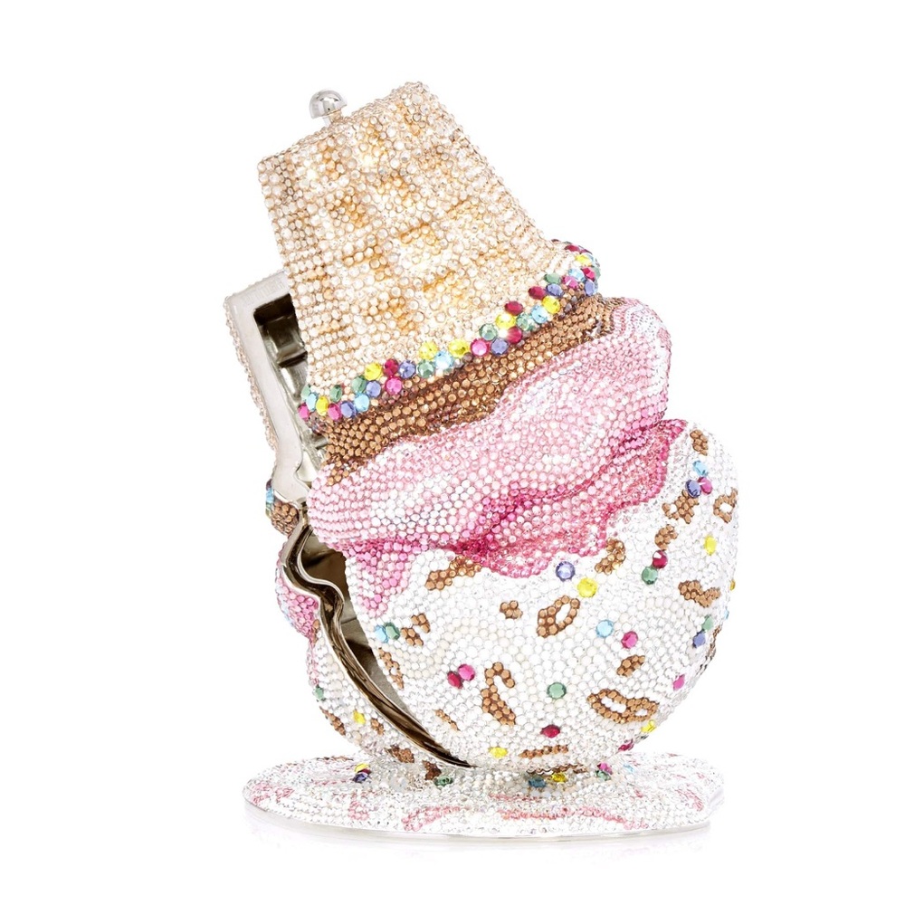 Judith Leiber Multicolor Oops Ice Cream Cone Clutch - Picture 2 of 6